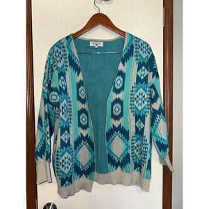 Crazy Train Open Front Cardigan Sweater Size Small
